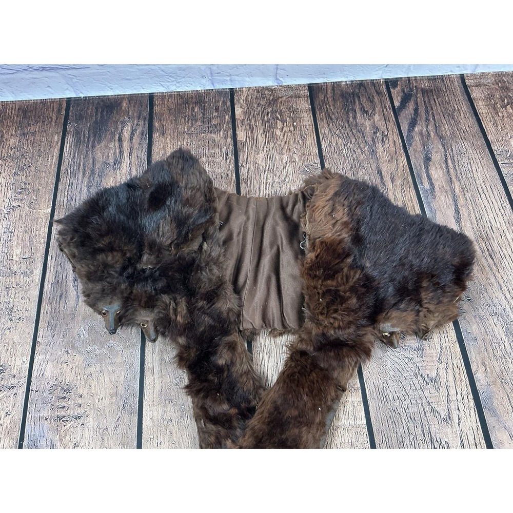 Brown Fur Stole Wrap Scarf Mink Antique 100+ Years Old